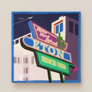 SALE! Eton Retreat Linen Pocket Square. Linen. NWT. Excellent Condition.